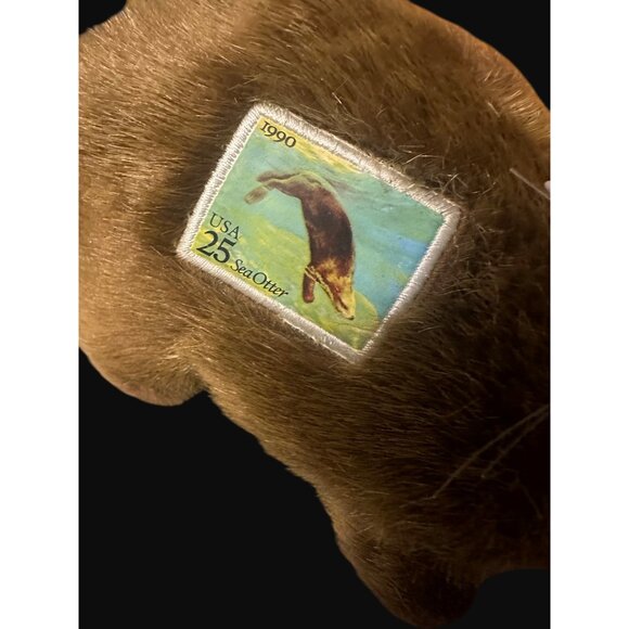 Sea Otter Plush Toy  2005 Brown Soft Stuffed Animal 10" USPS Licensed - Picture 2 of 6